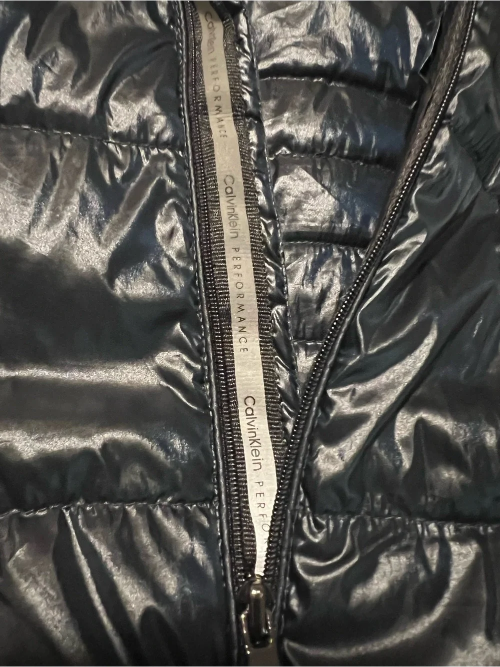 Calvin Klein Performance Black Down Feathers Quilted Vest Women’s Medium